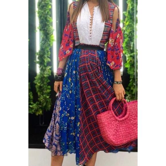 ZARA contrast printed dress -Size M - Picture 5 of 6